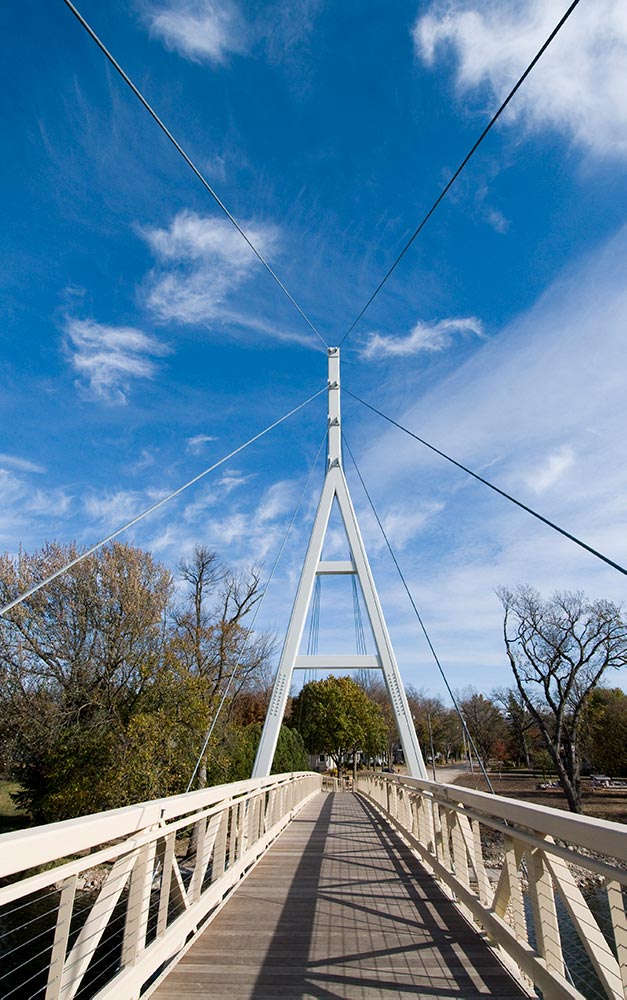 Ronstan Tensile Architecture was chosen as a supplier because of our extensive experience with cable stayed bridges, and Galfan coated cable assemblies. Ronstan also provided the cable infill on the railing system consisting of over 100 assemblies with swage terminal adjusters. These cables met the requirements to ensure a high level of safety while preserving aesthetics consistent with the overall design.