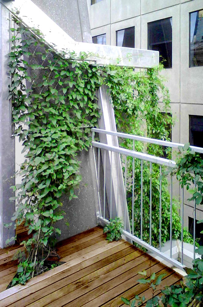 Ronstan Architectural was consulted for the detailed design, supply and installation of the stainless steel trellising systems and components to provide essential climbing structure for the plant life, and to transform the hard heat retaining surfaces into vibrant vertical gardens.