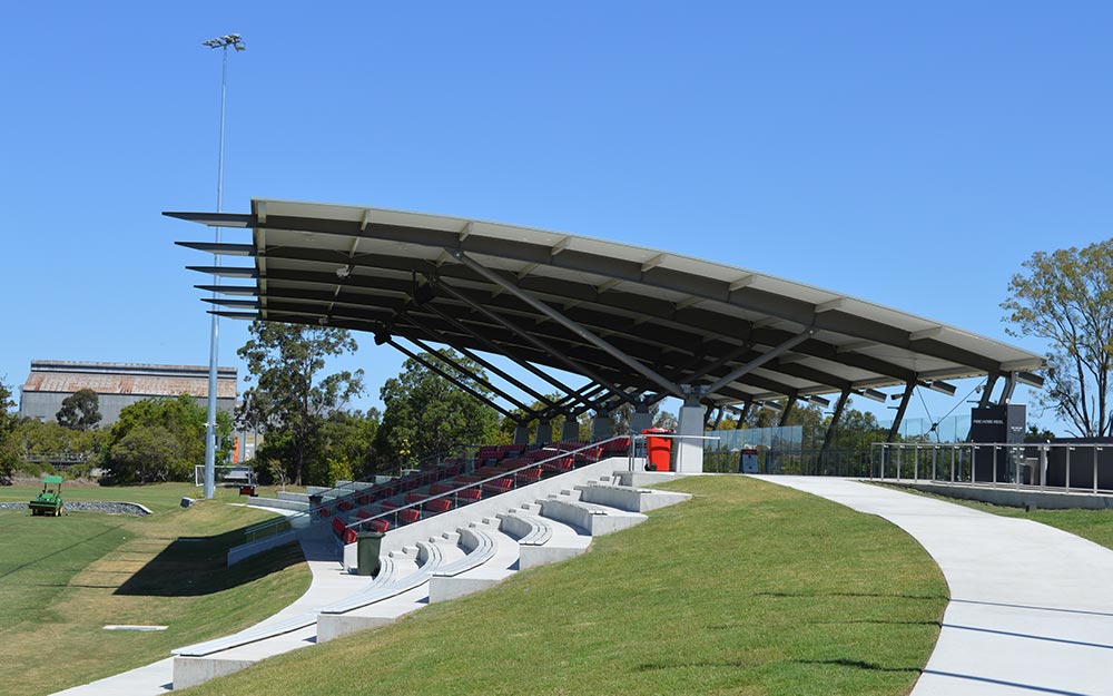 The curved steel structure of the new St Joseph’s College cantilevered awning required exposed bracing to stabilise. Ronstan ARS Rods were architecturally specified to deliver the most aesthetically appealing solution, and highlighted in the engineering design due to their high tensile strength.