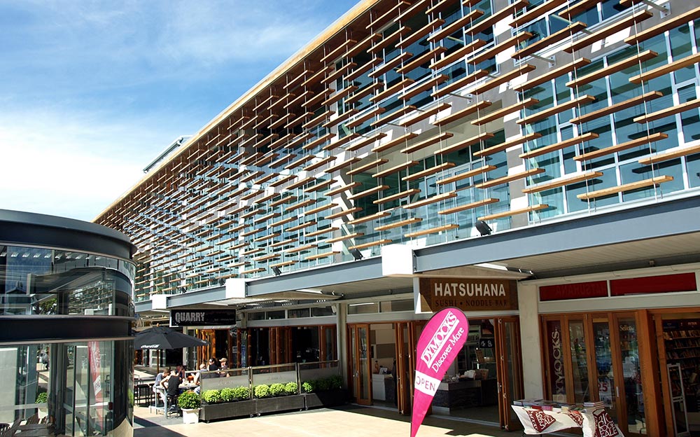 The Smales Farm facade louver system is a fantastic example of a tensioned facade that is both aesthetic and functional. It responds to its context with an aesthetic and functional passive solar design for today’s climate.