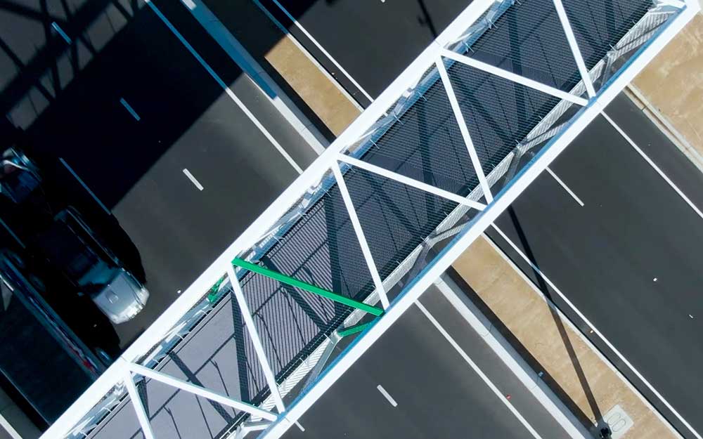Carl Stahl X-Tend® Tensile Mesh used as fall protection barrier